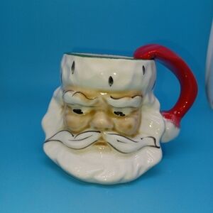 Vintage 1951 Riddell Grumpy Santa Mug